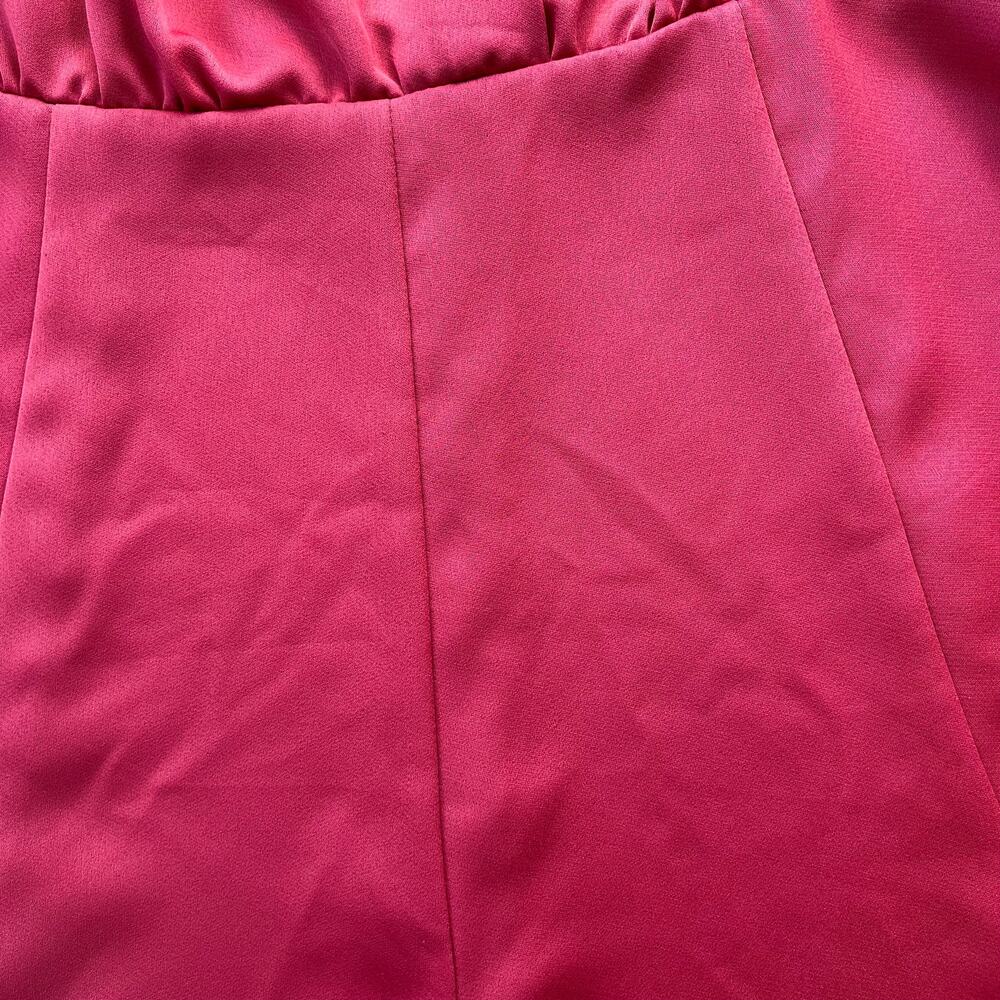 Revolve Privacy Please Satin Romper Red Neckline Closure - Picture 6 of 8